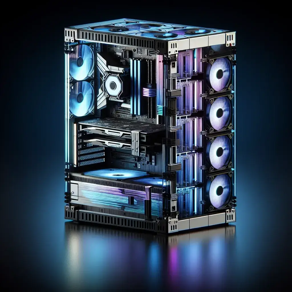 "Gabinete gamer modular magnético da Acer com design inovador e iluminação RGB, ideal para personalização de PCs gamers"